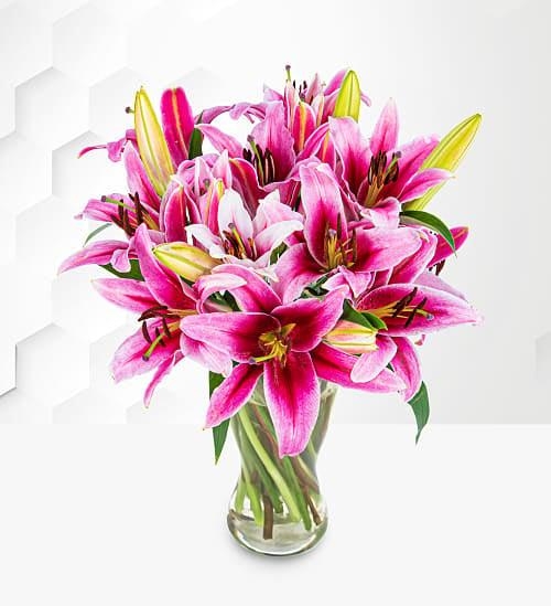 Fragrant Pink Lily Bouquet Flowers Delivery 4 U Southall Middlesex